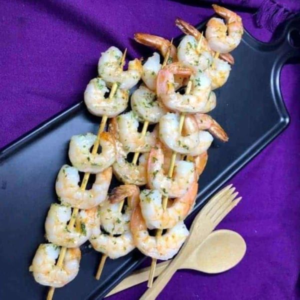 Air Fryer Garlic Butter Shrimp Kebabs Fork To Spoon 1432