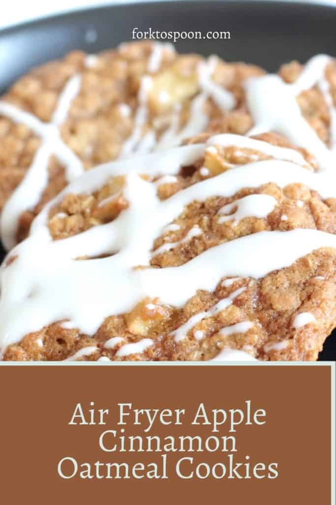 Air Fryer Apple Cinnamon Oatmeal Cookies