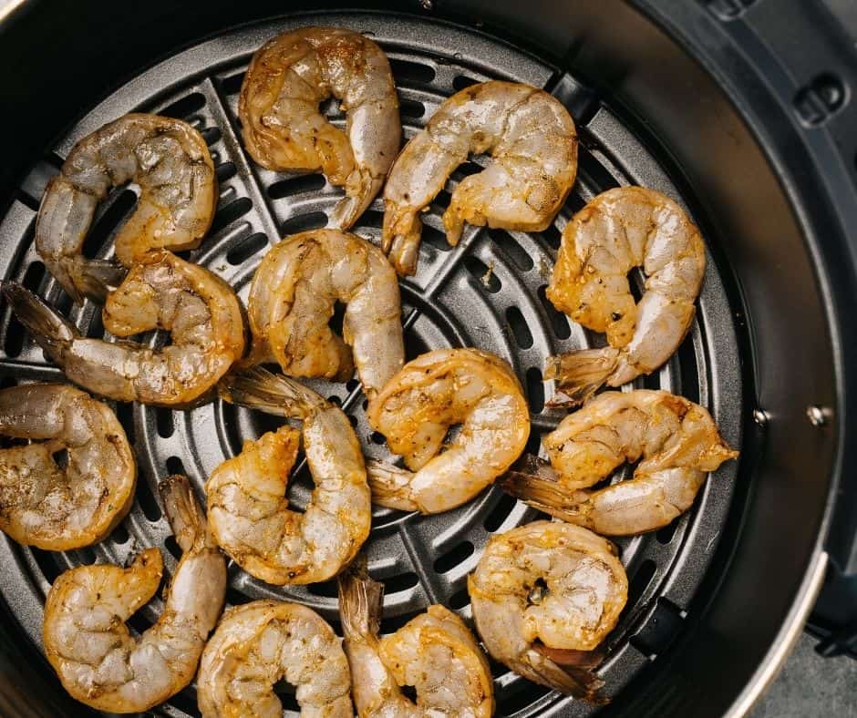 Shrimp Cocktail in Air Fryer Basket