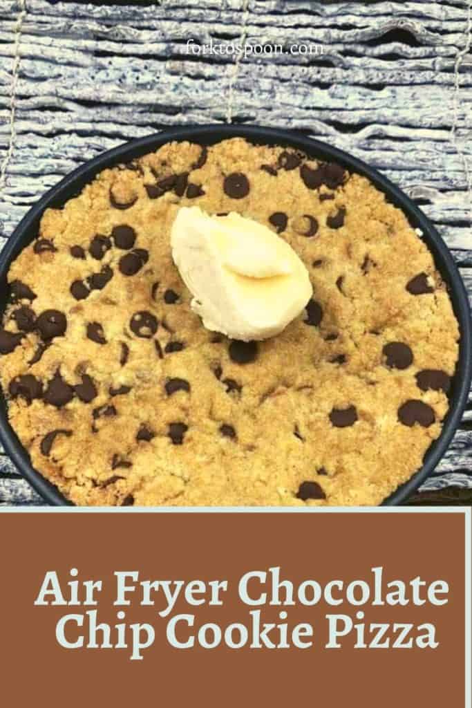 Air Fryer Chocolate Chip Cookie Pizza
