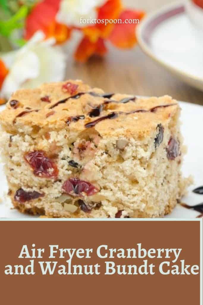 Air Fryer Cranberry and Walnut Bundt Cake
