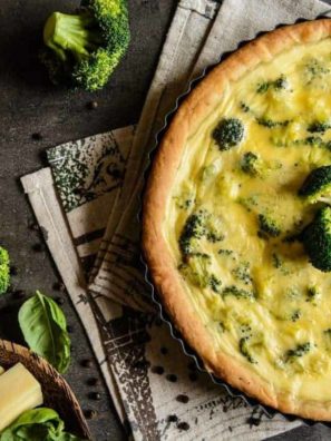 Air Fryer Broccoli and Cheddar Cheese Quiche