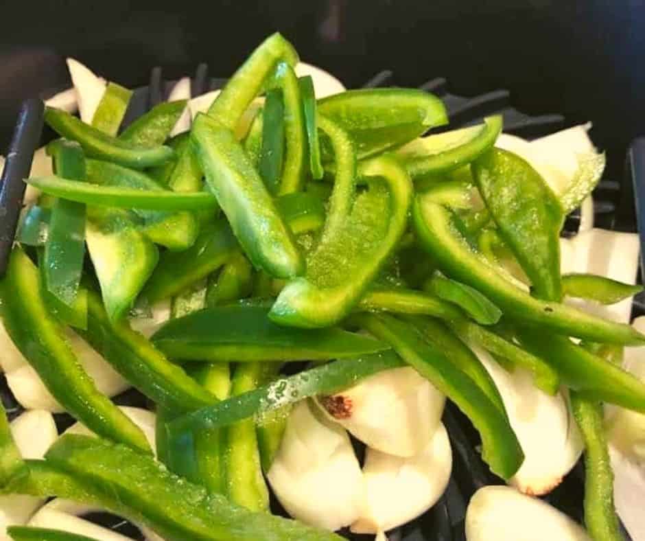 Peppers and Onions in Bowl
