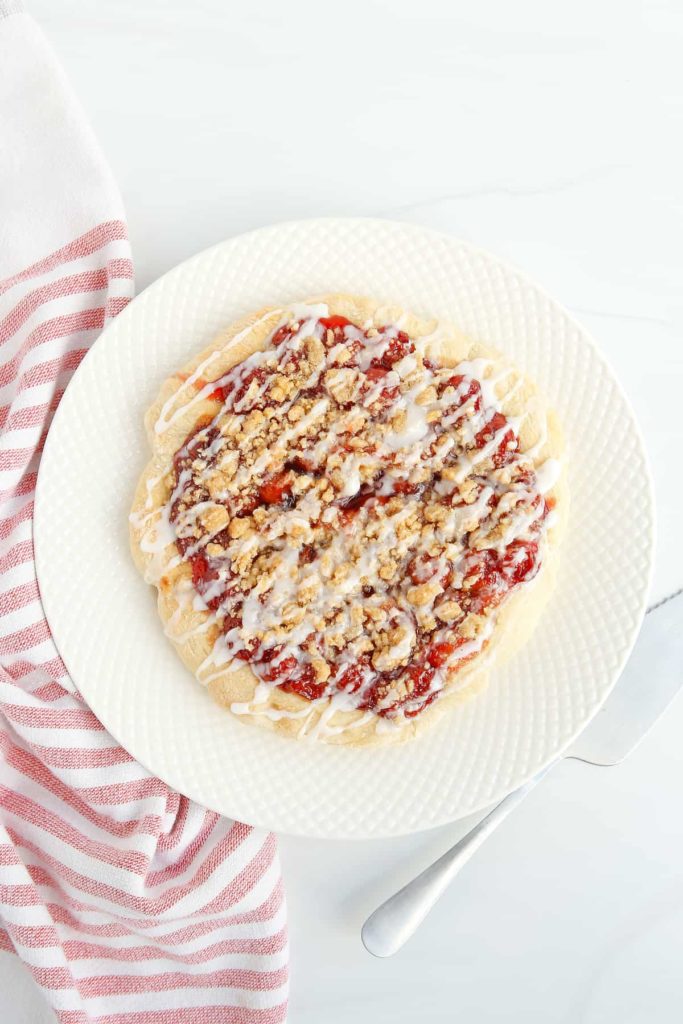 Air Fryer Cherry Dessert Pizza