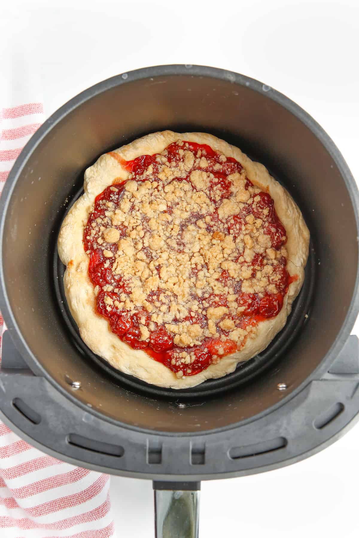 Air Fryer Cherry Dessert Pizza Fork To Spoon