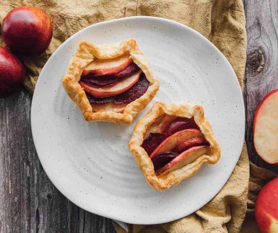 Air Fryer Plum Apple Tarts