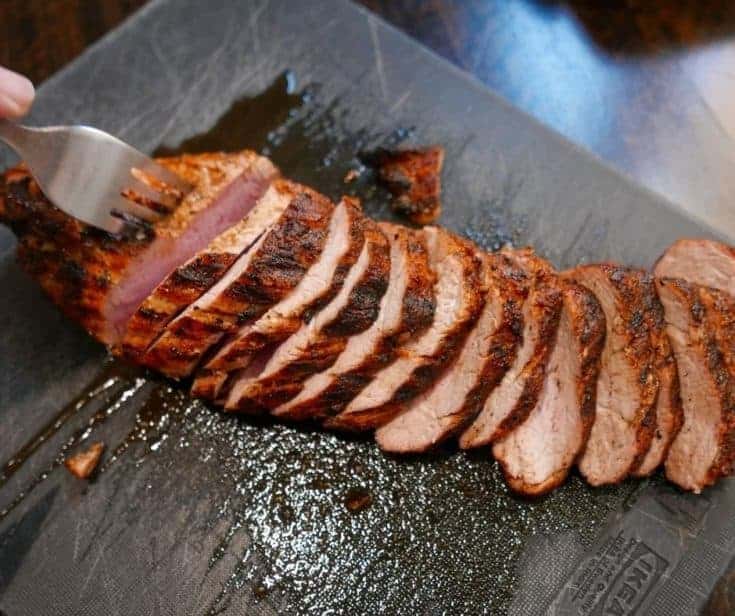 Air Fryer BBQ Pork Tenderloin Fork To Spoon
