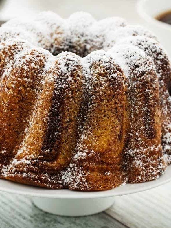 Preparing A Bundt Cake in the Air Fryer Or Instant Pot Fork To Spoon