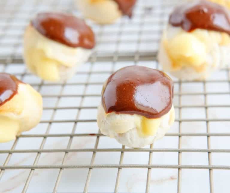 Air Fryer Boston Cream Donut Holes - Fork To Spoon