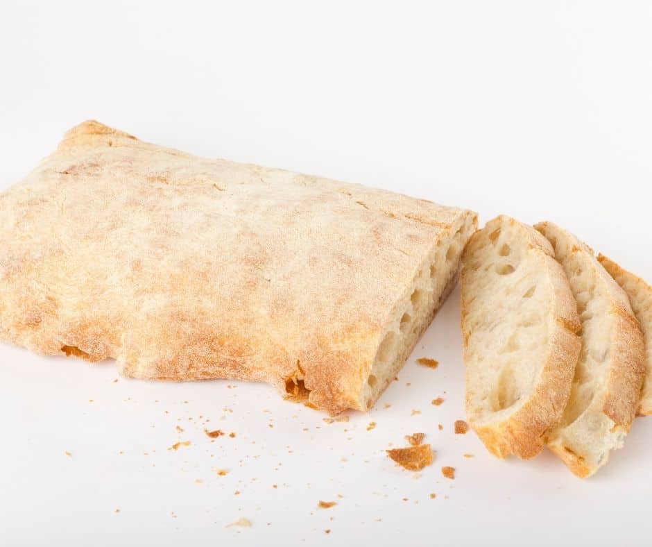 Trim Ciabatta bread to fit in air fryer