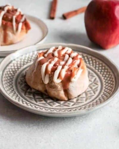 Air Fryer Carmel Apple Cinnamon Rolls