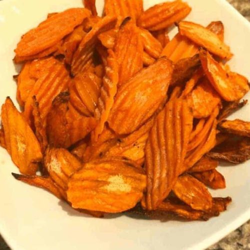 Air Fryer Carrot Chips Fork To Spoon