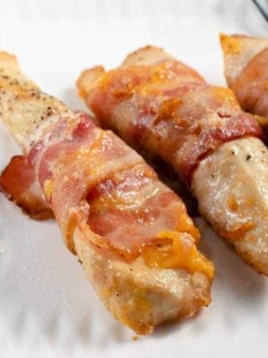 Air Fryer Cheesy Bacon Wrapped Chicken