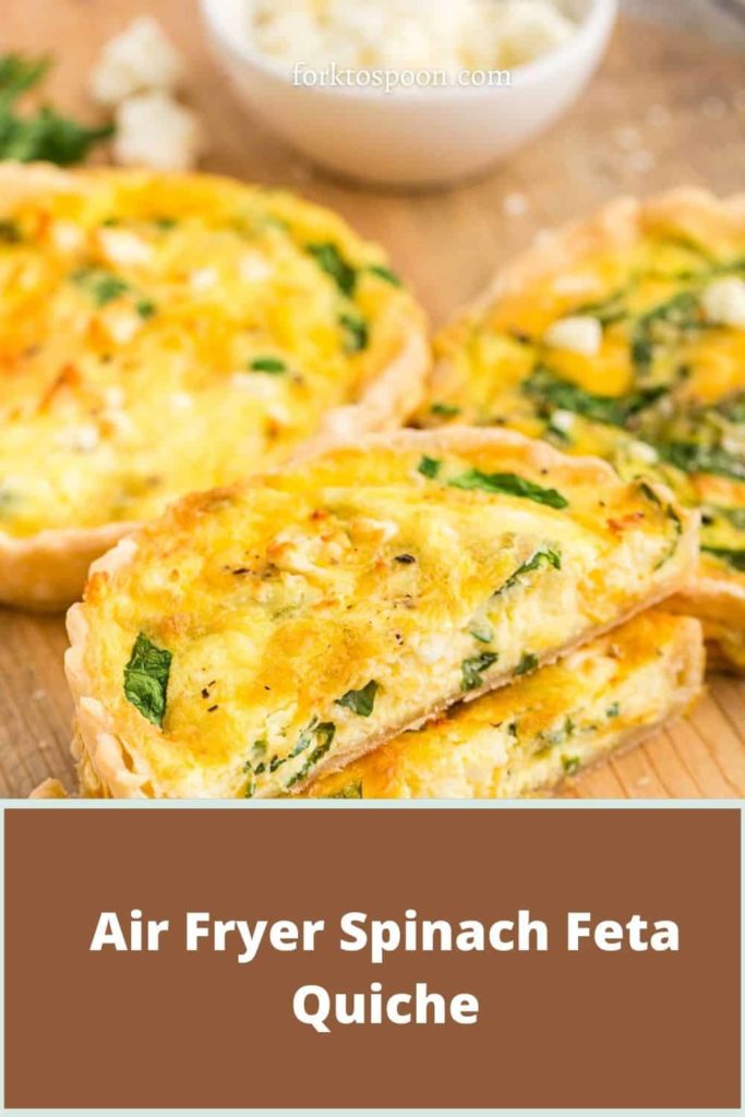 Air Fryer Spinach Feta Quiche