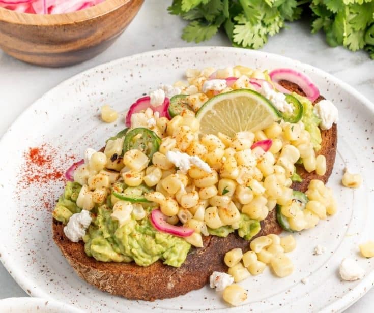 Air Fryer Elotes Avocado Toast