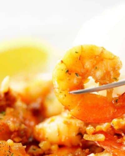 Air Fryer Colossal Garlic and Lemon Shrimp