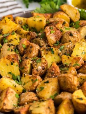 Air Fryer Garlic Parmesan Truffle Potato Wedges