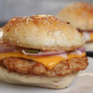 Air Fryer Ground Chicken Burgers