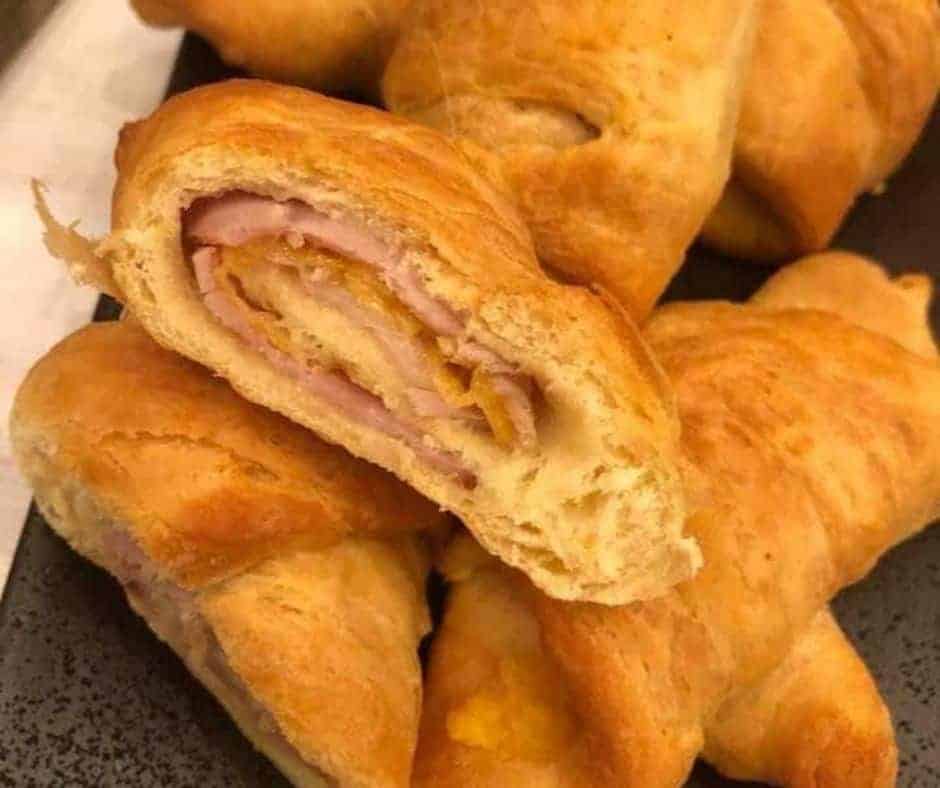 Air Fryer Ham and Cheese Crescent Rolls