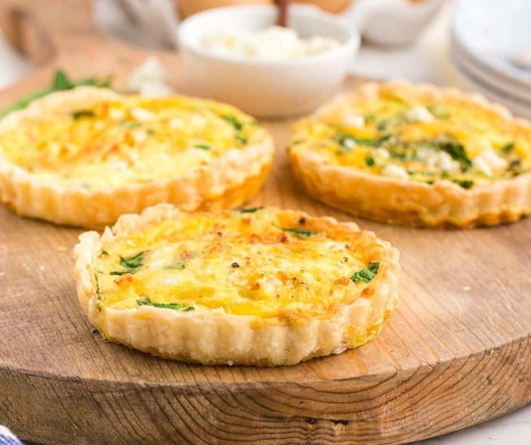 Air Fryer Spinach Feta Quiche - Fork To Spoon