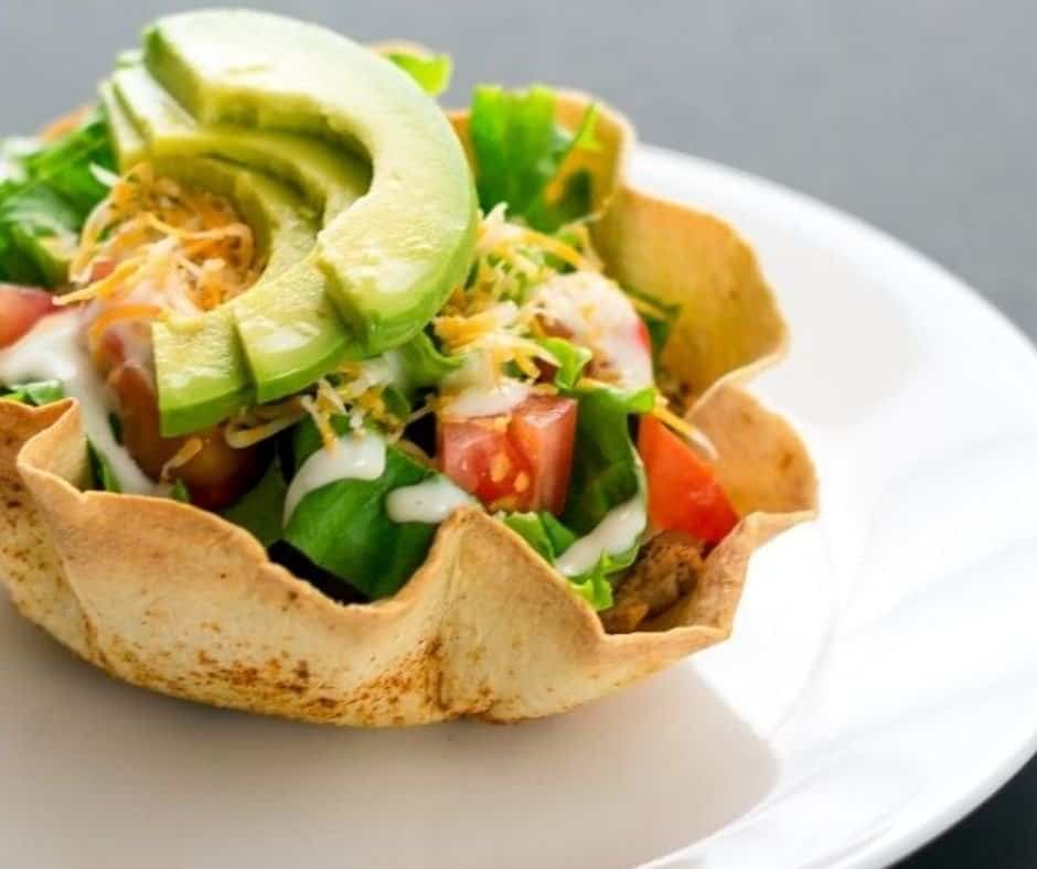 Air Fryer Taco Salad Bowls