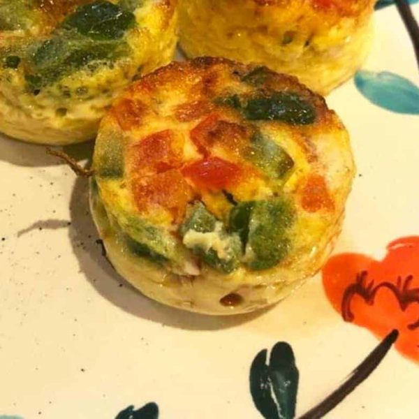 Air Fryer Western Omelet Egg Bites Fork To Spoon
