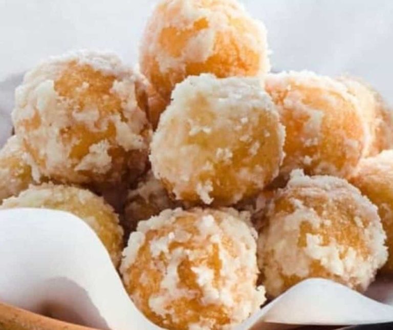 Air Fryer Zeppole Fried Dough Balls (From Pizza Dough) Fork To Spoon