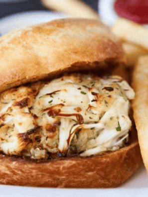 Crispy Air Fryer Crab Cake Sandwiches