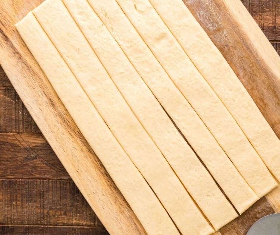 Cut Crescent Dough into Strips