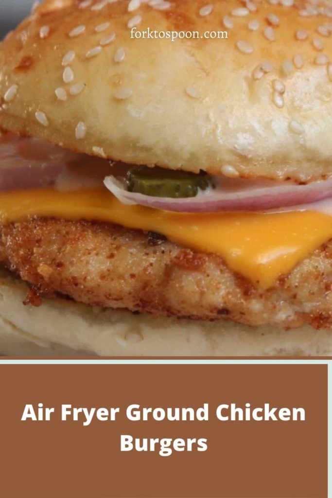 Air Fryer Ground Chicken Burgers