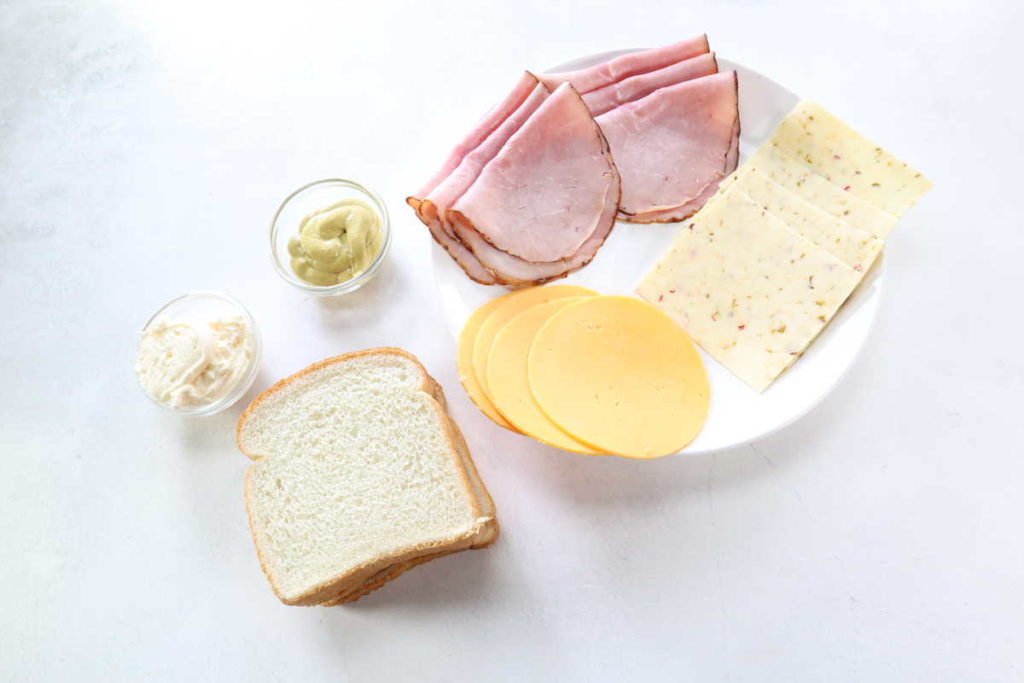 Ingredients Needed For Air Fryer Grilled Ham and Cheese