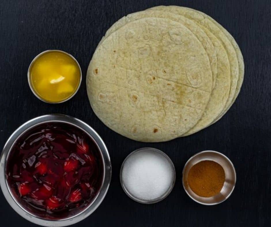 Ingredients Needed For Air Fryer Cherry Chimichangas