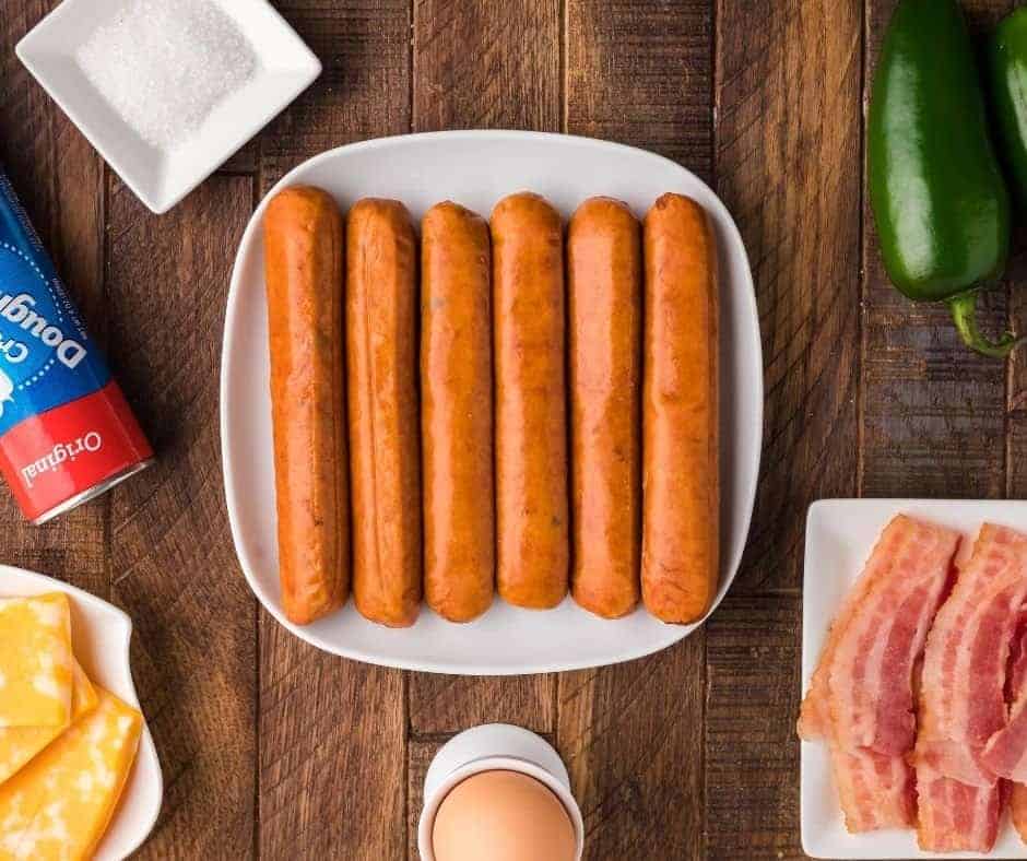 Ingredients Needed For Air Fryer Pretzel Cheese Dogs