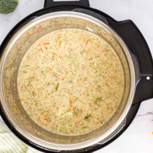 Instant Pot Copycat Panera's Broccoli and Cheddar Soup - Fork To Spoon