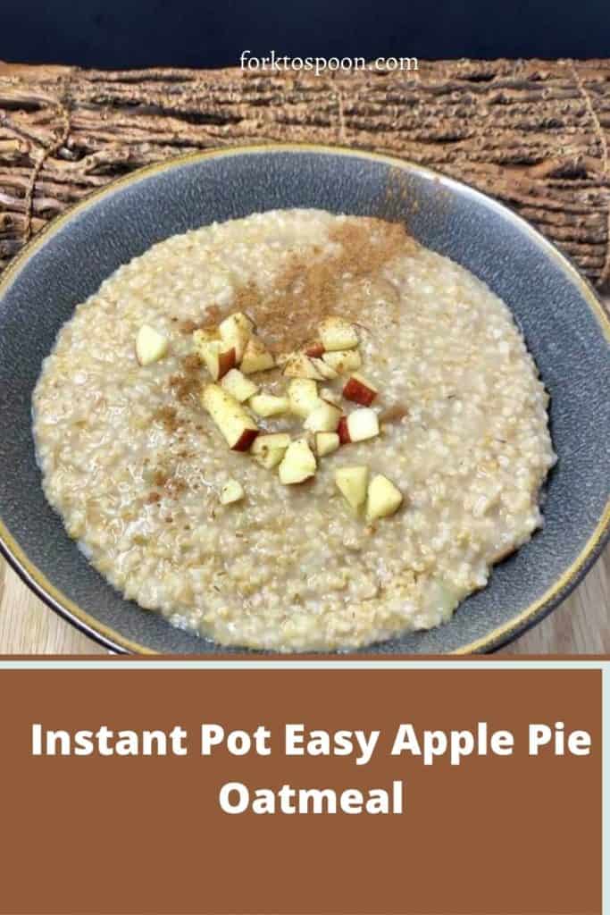 Instant Pot Easy Apple Pie Oatmeal