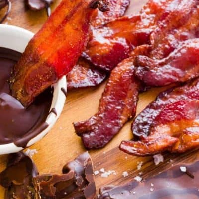 Air Fryer Maple Bourbon Candied Bacon