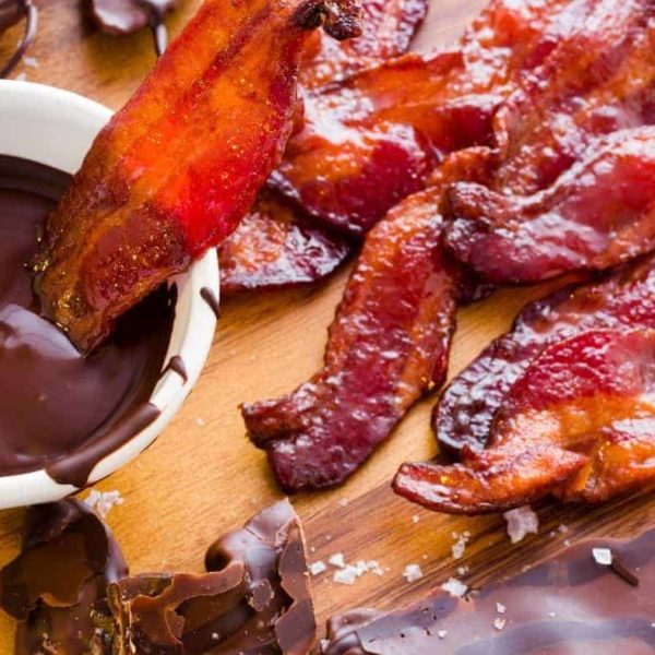 Air Fryer Maple Bourbon Candied Bacon Fork To Spoon