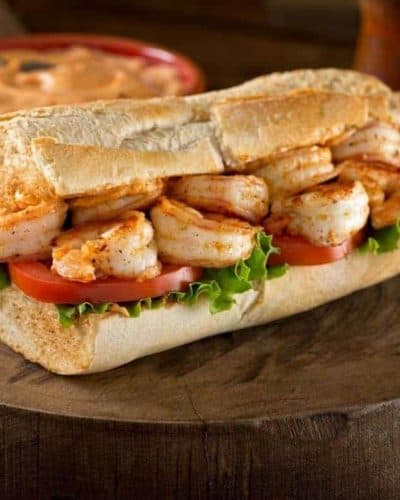 Air Fryer Shrimp Po' Boy