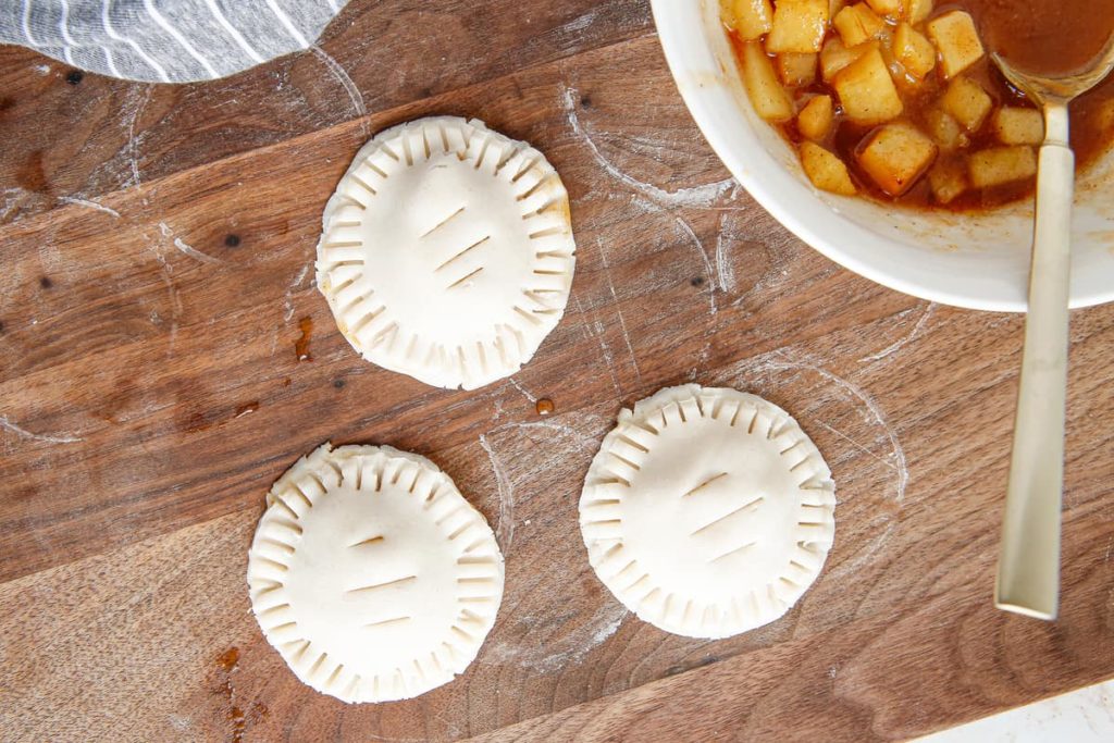 Air Fryer Apple Cheddar Pies