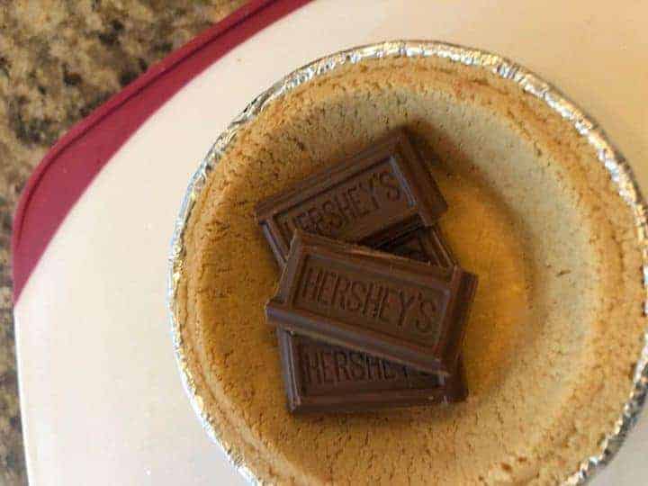 Add Chocolate Candy Bar to Graham Cracker Crust
