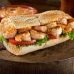 shrimp po boy sandwich