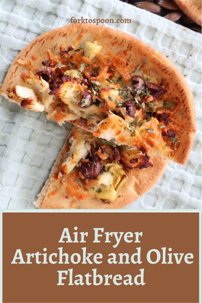 Air Fryer Artichoke and Olive Flatbread