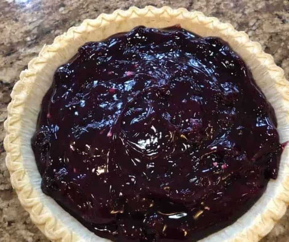 Air Fryer Blueberry Streusel Crumble Pie