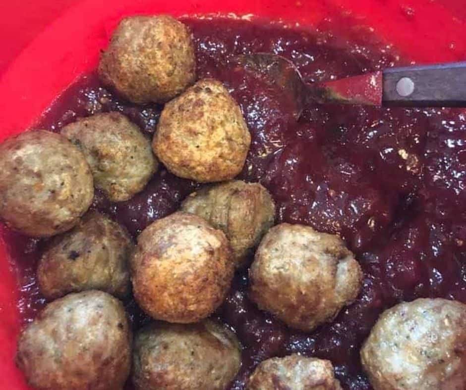 Air Fryer Cranberry Meatballs