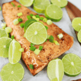 Air Fryer Garlic Lime Butter Salmon (Keto & Low-Carb)