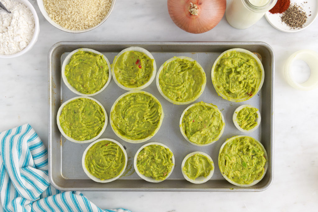 Air Fryer Guacamole Stuffed Onion Rings