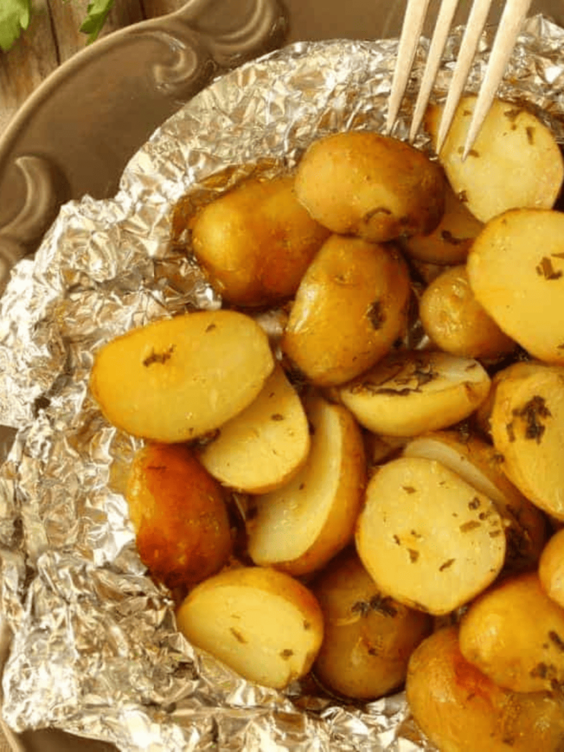 Air Fryer Lipton Onion Oven Roasted Potatoes Fork To Spoon