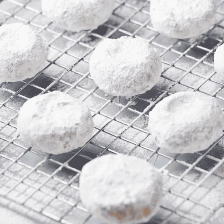 Air Fryer Homemade Kourabiedes (Greek Sugar Cookies)