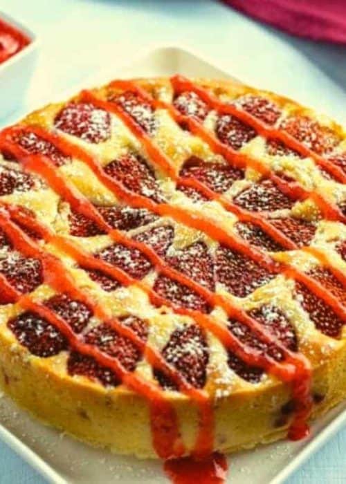 Air Fryer Homemade Strawberry Cake