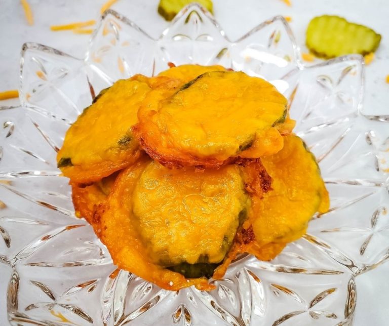 Air Fryer KETO Cheesy Pickles Fork To Spoon